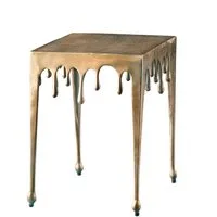 riess-ambiente Beistelltisch LIQUID LINE S 34cm gold, Wohnzimmertisch · Metall · Modern Design · Tropfen-Optik