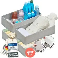 Blumtal Faltbox Kompatibel HEMNES, MALM, PAX Organizer Ordnungssystem Kleiderschrank (4 St), Faltboxen für BHs, T-Shirts - Boxen für Schrank