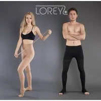 Lorey Medtec Stützstrumpfhose Kompressionsstrumpfhose AT, Klasse 3, offene Spitze, IG normal