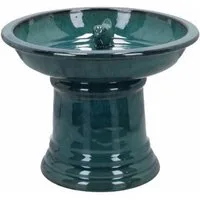 Seyila Home Vogeltränke Dekorative Vogeltränke / Vogelbad aus Keramik, Gartenbedarf, für Wildvögel, Insekten, Bienen