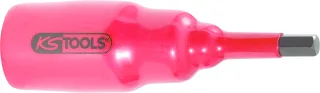 KS Tools 3/8" Bit-Stecknuss mit Schutzisolierung für Innensechskant-Schrauben, kurz - 117.1736