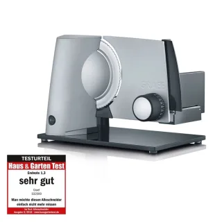 GRAEF Allesschneider SKS320 Silber mit Glas-Bodenplatte und...