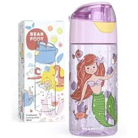 BEARFOOT Trinkflasche Trinkflasche Kinder, leichte Wasserflasche - Meerjungfrau