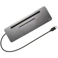 USB-C Metal Ergonomic 4K 3x Display Docking Station, Dockingstation grau