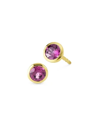 Orolino Ohrringe Gold 585 mit 2x Pink Rhodolith
