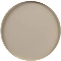 Dekotablett TABLON, Ø 35 cm, Sandfarben matt, Eisen, (1 St)