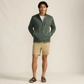 Gefütterte Strickfleece-Jacke für Herren, Herren, size: regular, Blau, Polyester, by Lands' End