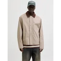 Jack & Jones Kurzjacke JJEGRAHAM WORKER JACKET SN mit Fly-Away-Kragen