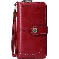 Coonoor Geldbörse Damen Leder Portmonee Gross Frauen Clutch RFID