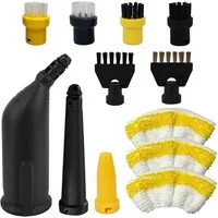 AFKSMILE Reinigungsbürsten-Set 12 Stück Dampfreiniger Zubehör für Kärcher Easyfix SC1 SC2 SC3 SC4, (12-tlg), Rundbürste, Fugenbürsten, Handdüse Microfiber Cloth, Powerdüsen Set