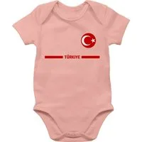 Shirtracer Shirtbody Türkei Trikot Wappen, Türkiye mit Stolz, Türkisches Fan-Motiv 2026 Fussball WM Fanartikel Baby