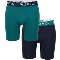 Phil & Co. Langer Boxer Herren Long Pants eng anliegend Boxer Shorts