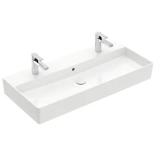 Villeroy & Boch Memento 2.0 Waschtisch 4A22A401 100 x 47 cm, weiß alpin, mit Hahnloch, mit Überlauf