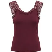 ONLY Spitzentop ONLLUNI TANK TOP WITH LACE DETAIL CS JRS Viskosemischung, regular fit