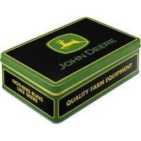Nostalgic-Art Keksdose Vorratsdose Flach - John Deere – Farm Equipment Logo Black