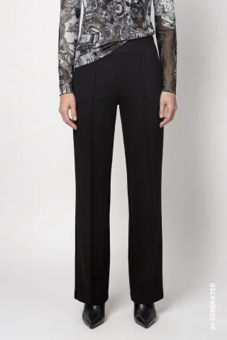monari - Hose mit Schriftband schwarz - Gr. - 36