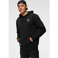Bruno Banani Kapuzensweatshirt langärmlig, schmal geschnitten, bedrucktes Design