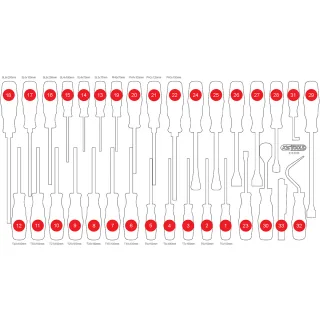 KS Tools Leere Schaumstoffeinlage zu 813.0033 - 813.0033-97