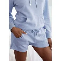 Bench. Loungewear Relaxshorts mit kleiner glänzenden Logostickerei, Loungewear