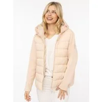 Zwillingsherz Steppjacke „Good Vibes“ gesteppte Partien vorne und hinten, seitliche Einsätze elastisch