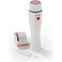 VITALmaxx Elektrogesichtshaarentferner Haarentferner - Perfect Shave, Haarentfernung ohne Rötung & Schmerzen LED-Licht Augenbrauen Oberlippe