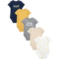 TupTam Kurzarmbody TupTam Unisex Baby Kurzarm Body mit Aufdruck Spruch 5er Pack