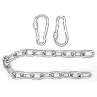 AMANKA Hängesessel Kette 66 cm mit Karabinern - 230 kg Schwerlast Hängestuhl Befestigung, Befestigungsset Hängematte - Schaukelbefestigung - Verlängerungskette