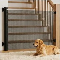 DAITORE Türschutzgitter Treppenschutzgitter ausziehbar bis 140cm~180cm für Kinder, Haustiere, Raumtrennung Absperrgitter kindersicheres Treppengitter