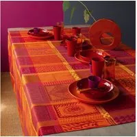 Garnier Thiebaut Tischdecke Mille Wax Ketchup - Baumwolle
