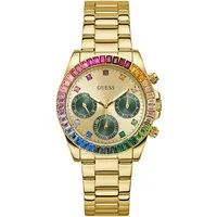 Guess Multifunktionsuhr HALO GW0690L4, Quarzuhr, Armbanduhr, Damenuhr, Datum, 12/24-Std.-Anzeige