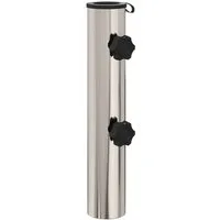 vidaXL Schirmhalter Parasol Fußrohr 0.63 kg Natürlicher Edelstahl Edelstahl, 1 tlg.