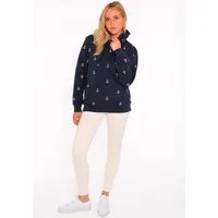 Zwillingsherz Hoodie "Anker" mit gestickten Ankern und Fronttasche
