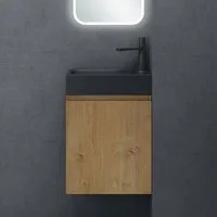 doporro Badmöbel-Set Badezimmerschrank 46x26x63cm 6 Farben erhältlich Holz 2/3 St. Pisa02, Holzbeschichtung