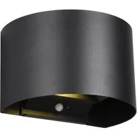 Reality Leuchten LED Wandleuchte TALENT, LED Wandlampe mit Magnet Wandhalterung, up-and-down Licht IP44, Bewegungsmelder, LED fest integriert, Warmweiß, Bewegungsmelder Dämmerungssensor Akkubetrieb USB-Anschluss Schalter