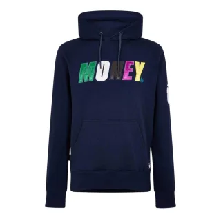 Money - Kapuzenpullover für Herren, Satin, Langärmlig (Marine)