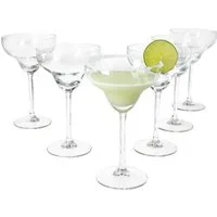 MamboCat Cocktailglas 6x Margarita Gläser mit Fuß Drinks Cocktail-Glas Feier Partys, Glas