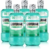 Listerine Mundspülung Listerine Fresh Mint 500ml - Für die tägliche Mundspülung (5er Pack)