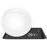Luckice Tageslichtwecker Bluetooth-Lautsprecher-Schreibtischlampe mit weißem Rauschen Enthält 12 Naturgeräusche und 3 Einschlafhilfen.