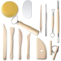 FOUORTUNATE-BEE Modellierwerkzeug 13 Stück Töpferwerkzeug Set Keramik Werkzeug DIY Grabstichel Kit, (13 St), Töpfer Polymer Clay Sculpting Ton Tools Modellierwerkzeuge Set