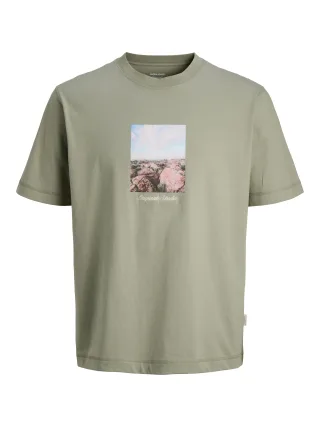 JACK&JONES - JORNORREBRO PHOTO TEE SS CREW NECK JNR Seagrass - Gr. - 152