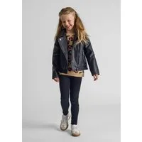 MINOTI Lederimitatjacke Biker-Jacke aus Kunstleder mit schrägem Reißverschluss (2y-14y)
