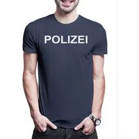 Urban Backwoods Print-Shirt Polizei Herren T-Shirt Party Spaß Kostüm Fasching Karneval (1-tlg) Verkleidung Fastnacht Fassenacht Faschings-Shirt Helau