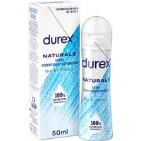 durex Gleitgel Naturals Extra Feuchtigkeitsspendend, 1-tlg., Dermatologisch getestet & pH-freundlich (50 ml)