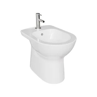 VitrA New S20 Round Stand-Bidet 36 x 54 cm (BxT) open back Weiß Hochglanz,7710L003-0288 7710L003-0288