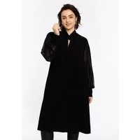 YOEK A-Linien-Kleid Damen Kleid Lockere Passform mit langen Ärmeln