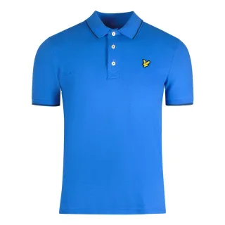 Lyle & Scott Fruhlingsblaues Poloshirt mit Tipped Collar