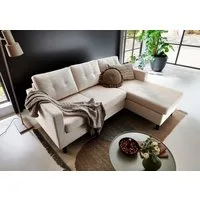 ATLANTIC home collection Ecksofa Tea L-Form, Ecksofa, frei im Raum stellbar und Recamiere beidseitig montierbar