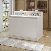 Roomart Kücheninsel Kücheninsel CORTADO 120 cm, Bartisch & Stauraum, 4 Farben, (Bartisch, Kücheninsel), Thekenebene rückseitig, 4-Fach-Unterschrank, Barhocker-kompatibel