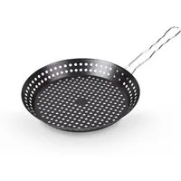Bestlivings Grillpfanne BBQ Boss - Pfanne für den Grill, Edelstahl, Gemüsepfanne Ø30cm gelocht - Antihaft - für Gemüse, Fisch, Fleisch