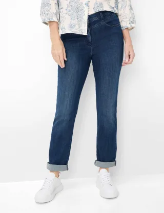 Raphaela by Brax Damen Five-Pocket-Hose Style LAURA NEW STONED SLIGHTLY USED, denim blau, Gr. 50K